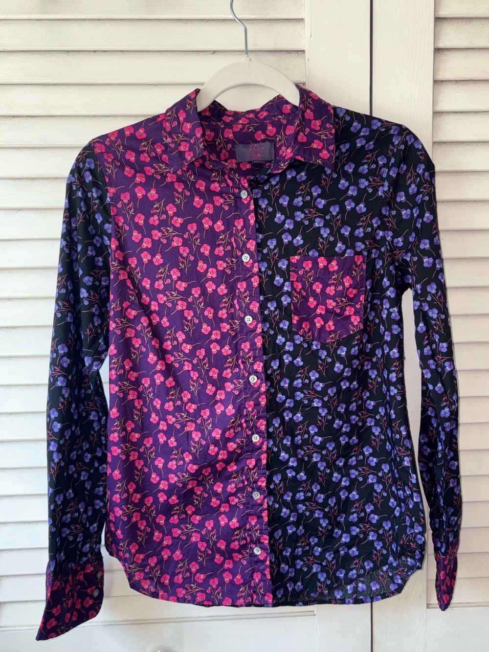 J.Crew Liberty Fabrics Floral Button Down Shirt 100% Cotton Size 4 - Picture 3 of 6